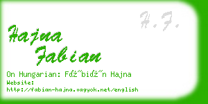 hajna fabian business card